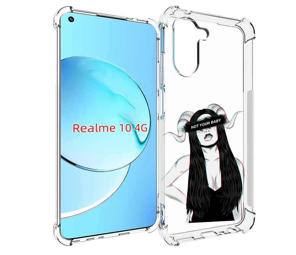 

Чехол Mypads Not-Your Для Realme 10, Прозрачный, Tocco