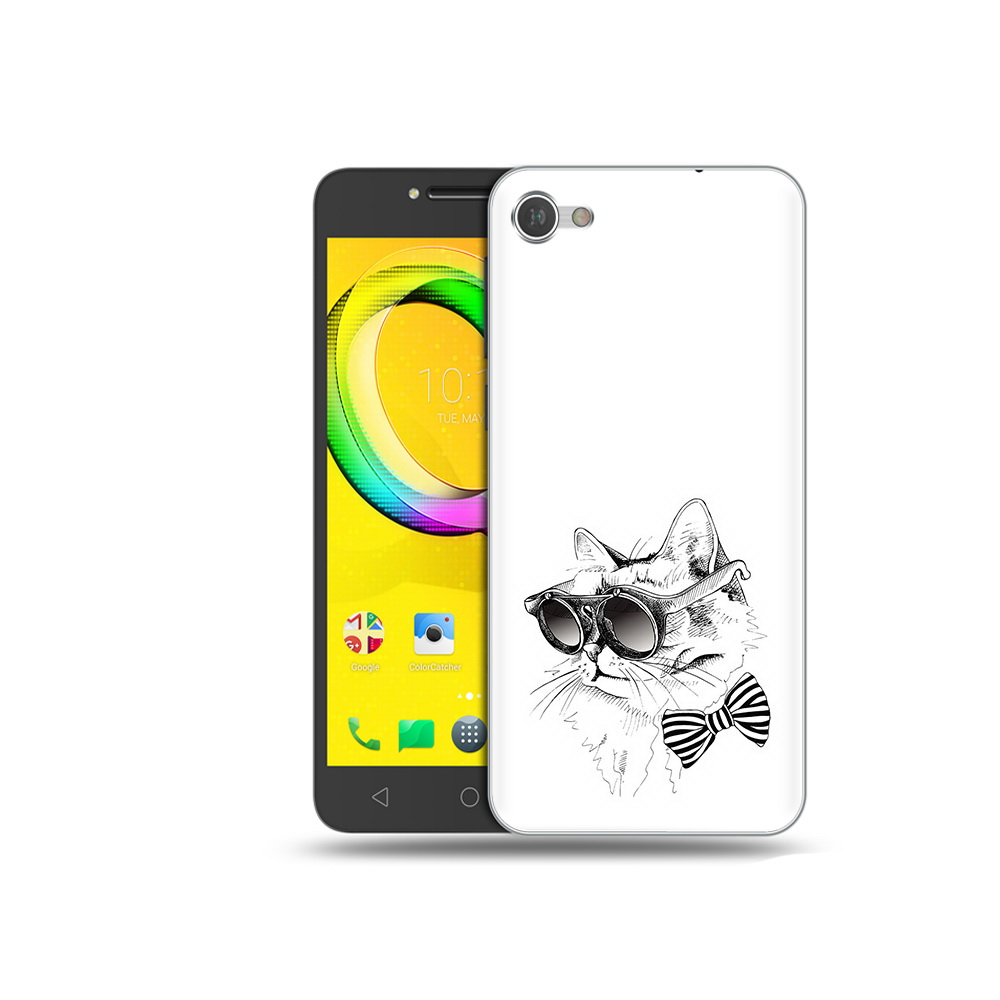 Чехол MyPads Tocco для Alcatel A5 крутая кошка в очках (PT67387.664.421)