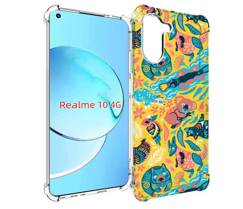 

Чехол Mypads Seamless-Pattern Для Realme 10, Прозрачный, Tocco