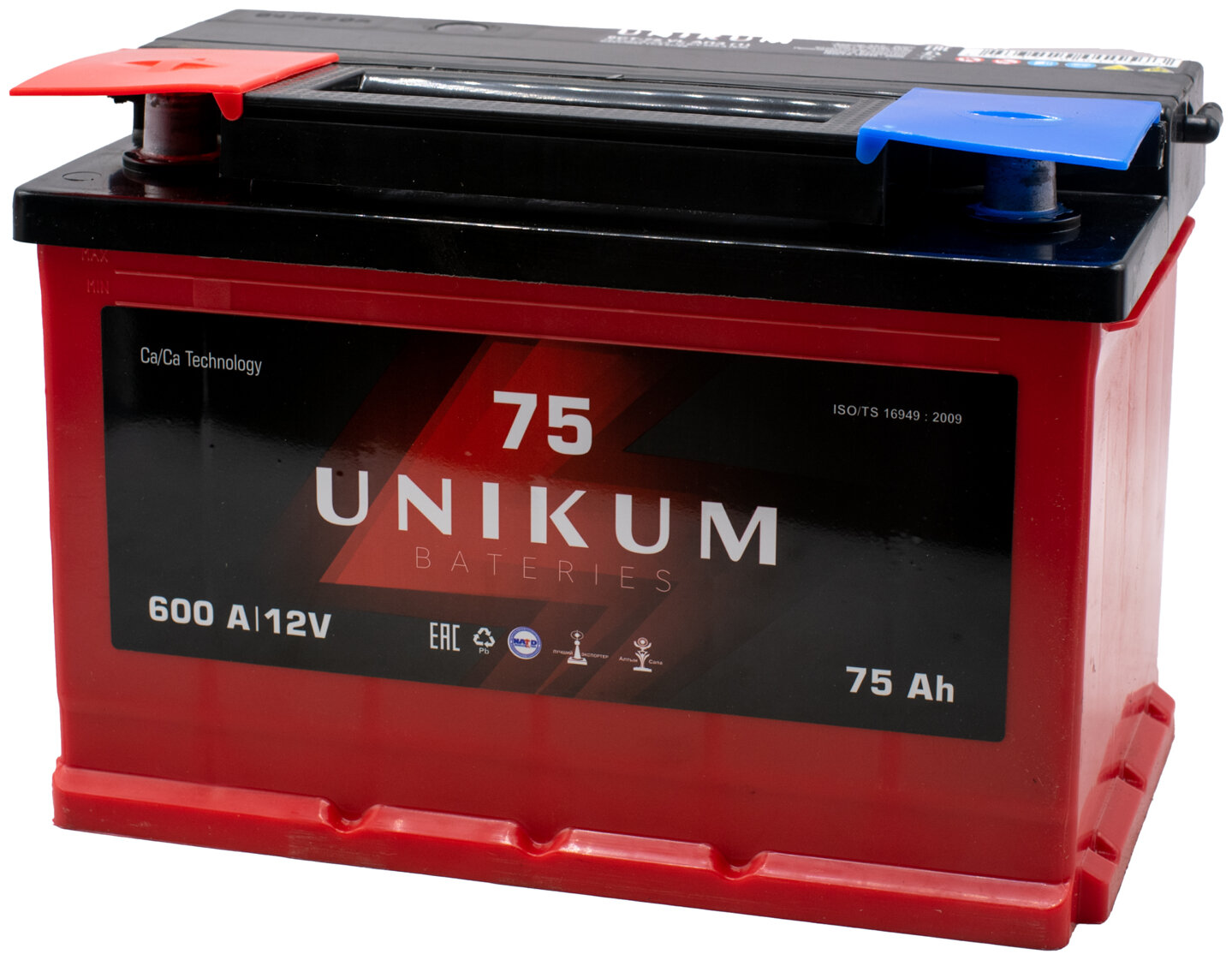 Аккумулятор UNIKUM 75 Ач 600 А прямая полярность