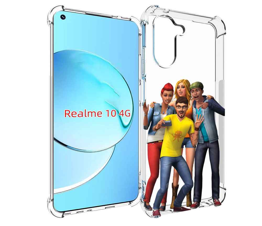 

Чехол Mypads Sims Для Realme 10, Прозрачный, Tocco