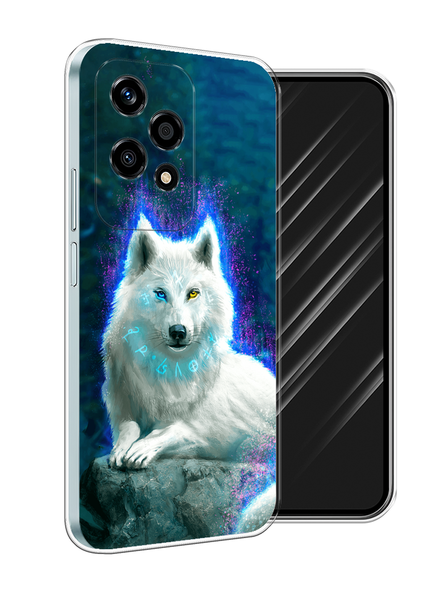 

Чехол Awog на Honor 200 Lite "Белоснежный волк", Белый;зеленый;фиолетовый, 6124650-1
