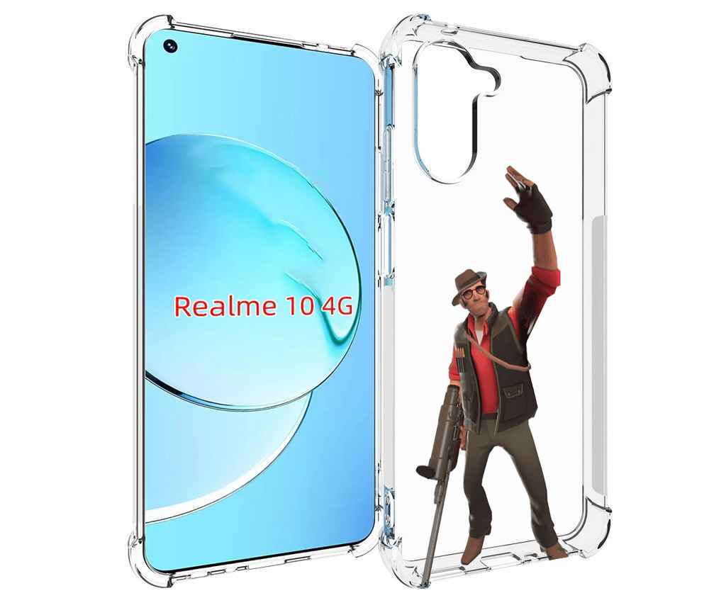 

Чехол Mypads Team-Fortress-2 Для Realme 10, Прозрачный, Tocco