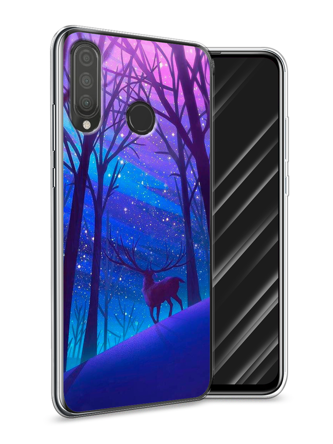

Чехол Awog на Huawei P30 Lite "Северный олень", Фиолетовый;голубой;синий, 67950-2