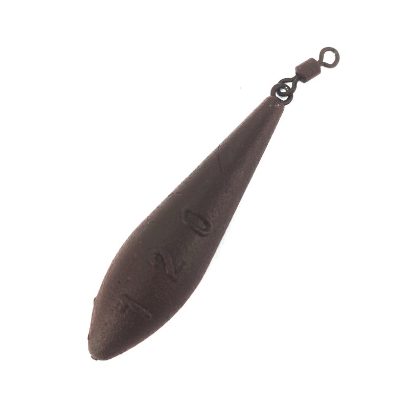 

Грузило F-FISHING Long Cast с вертлюгом 120г brown 2шт ВР, FLC