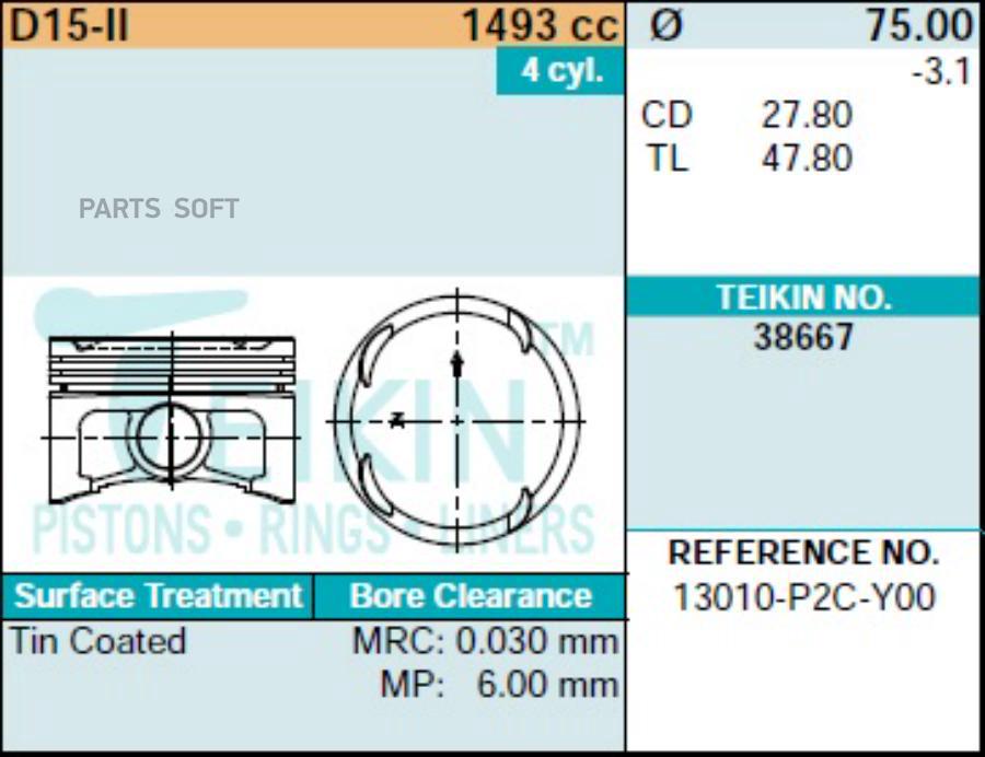 

Поршни +0.50 38667050