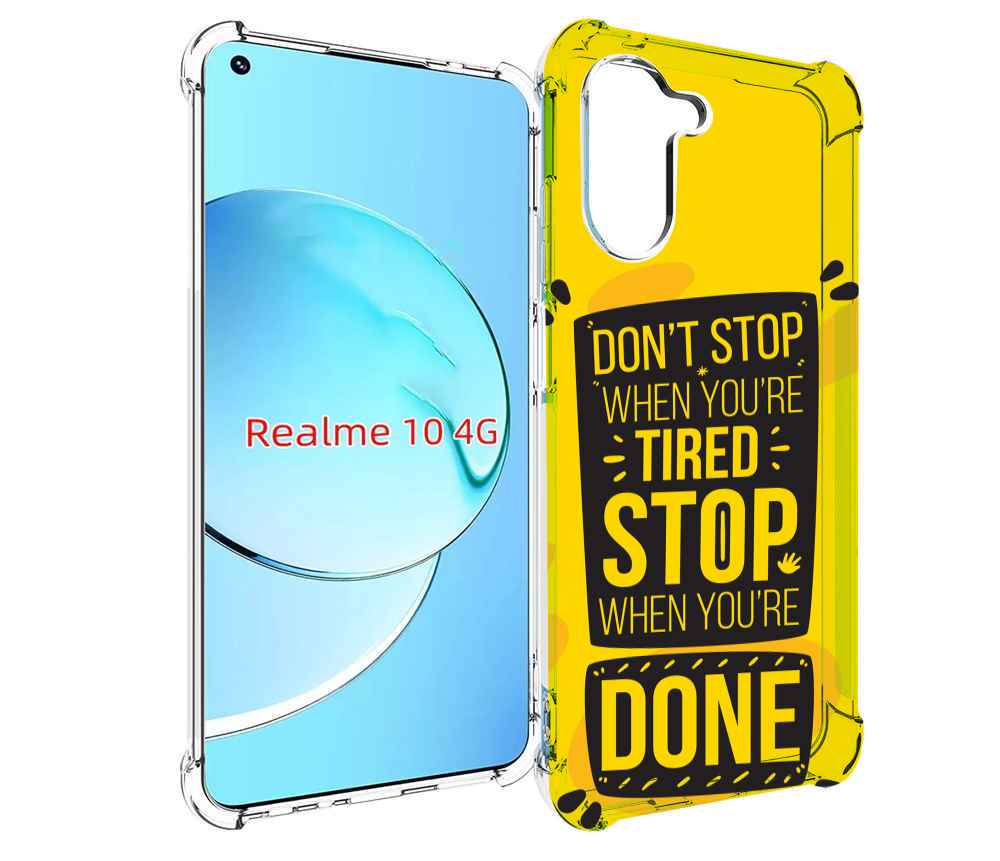 

Чехол MyPads yellow-done для Realme 10, Прозрачный, Tocco