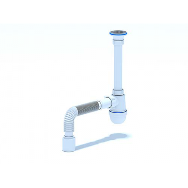 

Сифон Ани 1-1/4" х 40 с гибкой трубкой 40х50 С1010, Белый