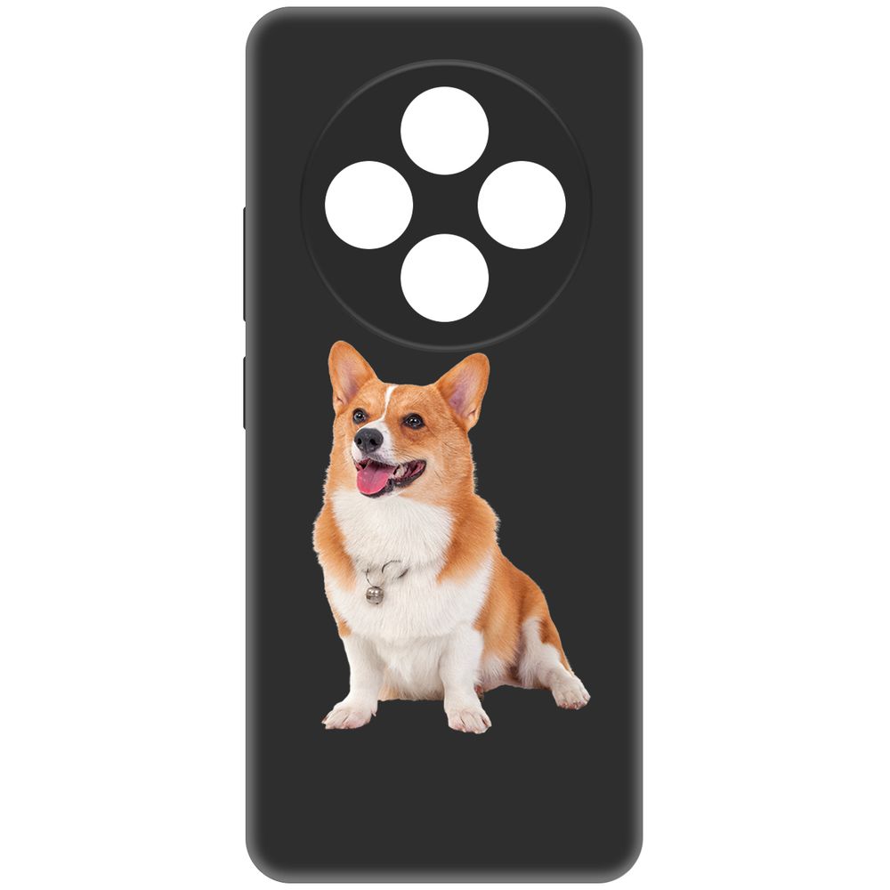 

Чехол-накладка Krutoff Soft Case Корги для Xiaomi Redmi 14C/Poco C75 черный