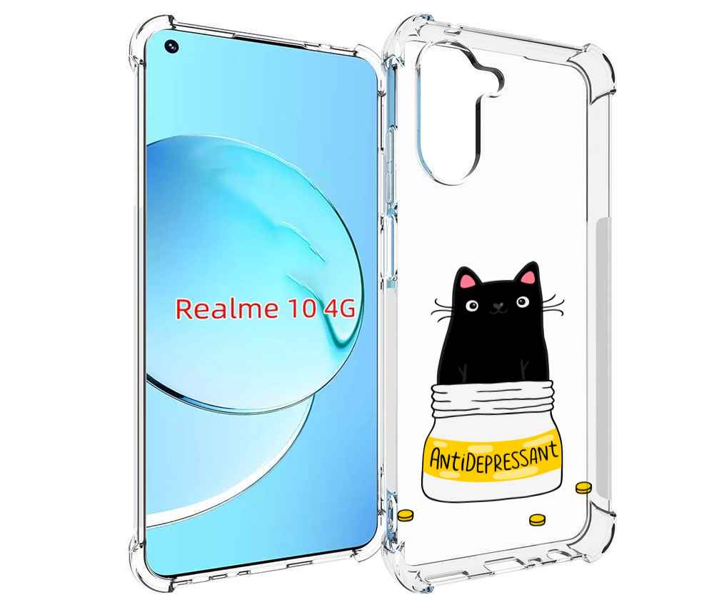 

Чехол MyPads Антидеприсан для Realme 10, Прозрачный, Tocco