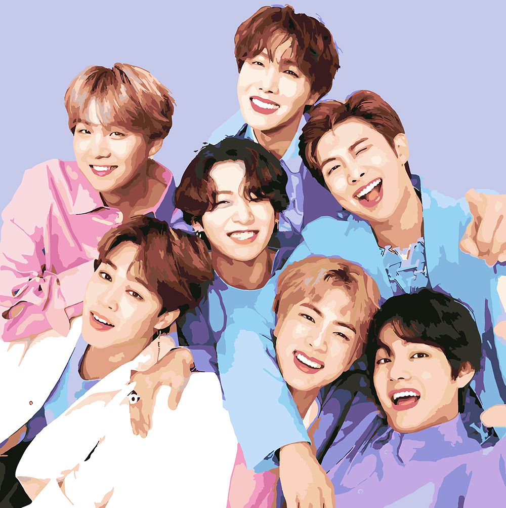 

Картина по номерам Красиво Красим BTS Bangtan Boys, 70 х 70 см, BTS Bangtan Boys