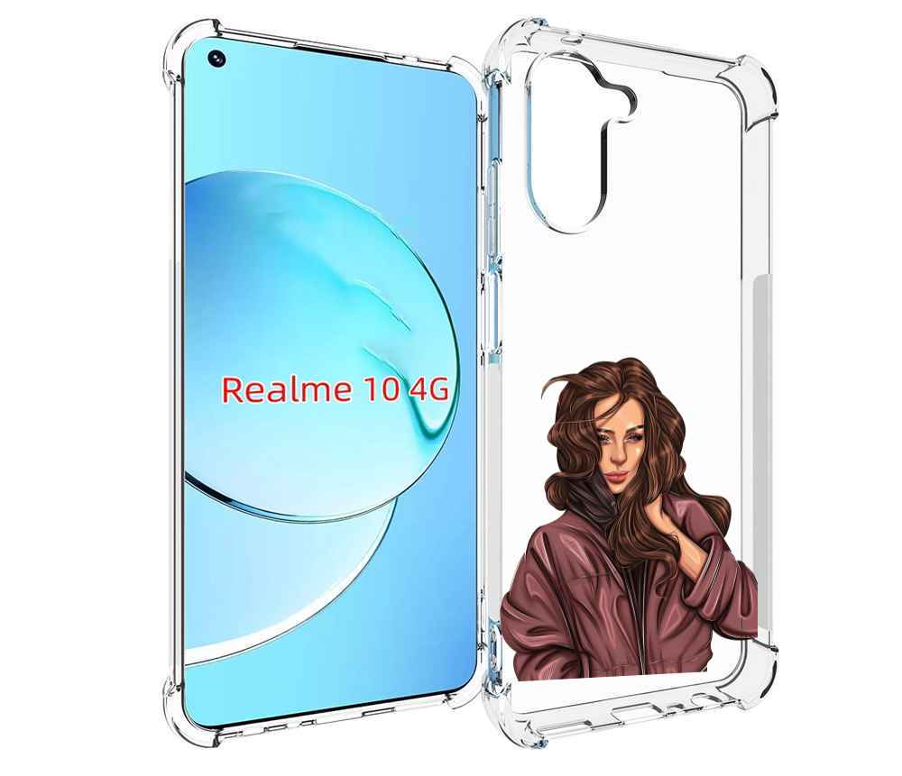 

Чехол MyPads Арт-рисунок-девушки для Realme 10, Прозрачный, Tocco