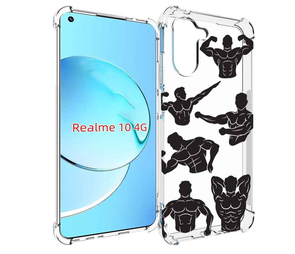 

Чехол MyPads Атлет мужской для Realme 10, Прозрачный, Tocco