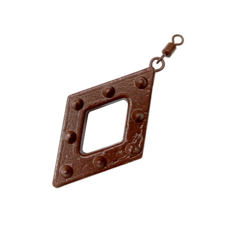 

Грузило F-FISHING Ромб с вертлюгом 224г brown ВР, FRES