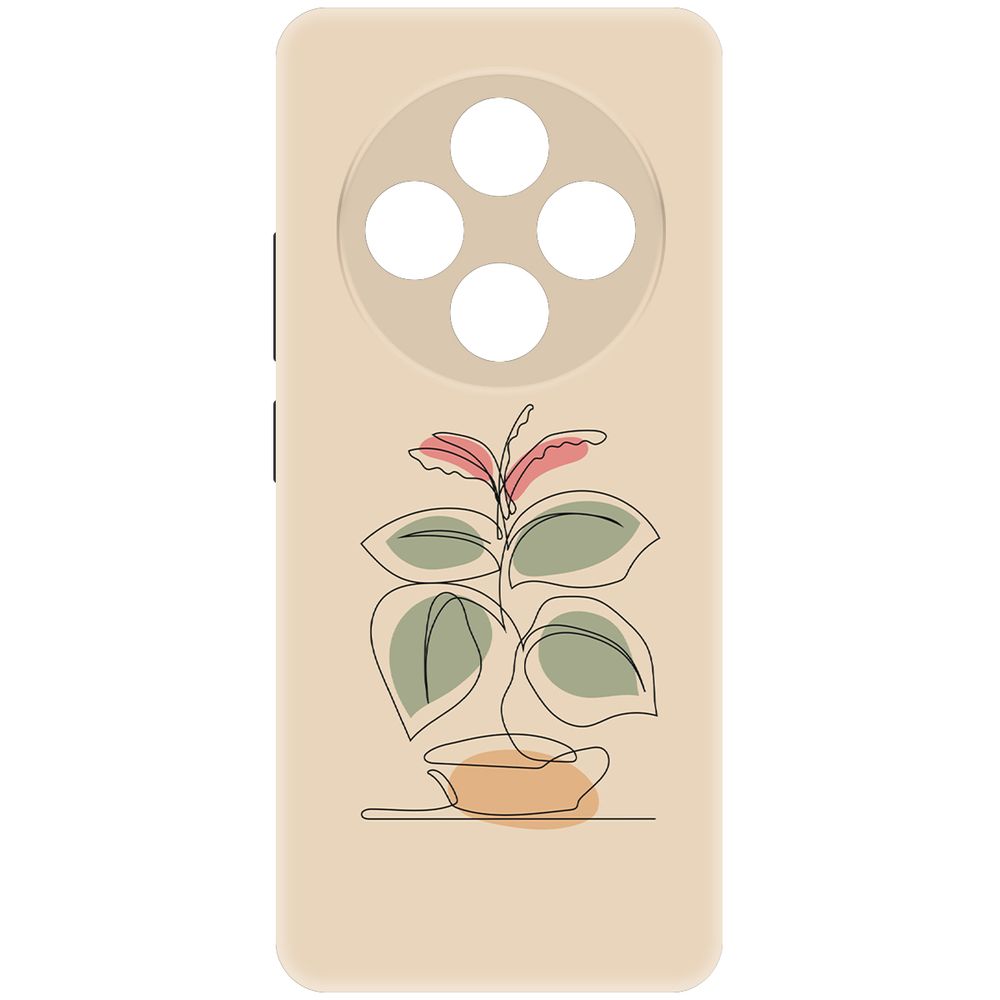 

Чехол-накладка Krutoff Soft Case Цветок для Xiaomi Redmi 14C/Poco C75 черный