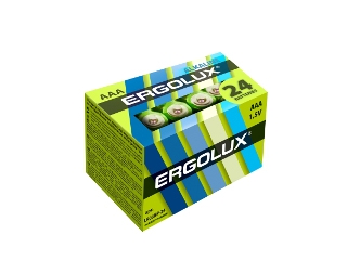 

Набор из 24 шт, Ergolux Alkaline BP24 LR03 (LR03 BP-24, батарейка,1.5В)
