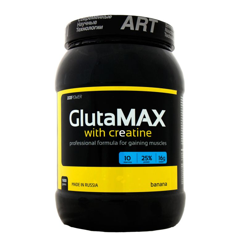 Гейнер XXI Power GlutaMAX + Creatine, 1600 г, banana