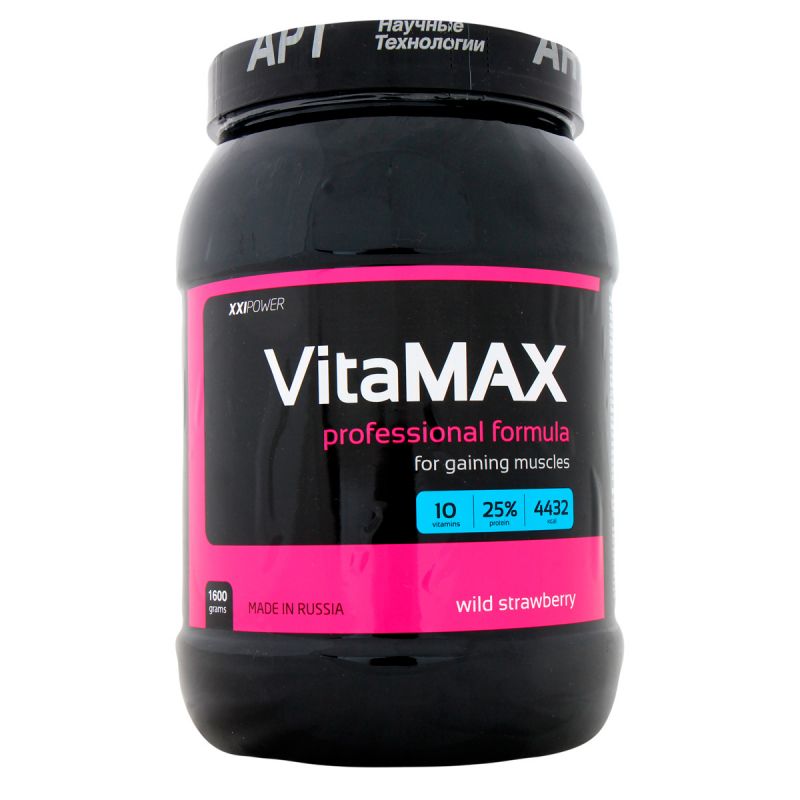 Гейнер XXI Power VitaMAX, 1600 г, wild strawberry