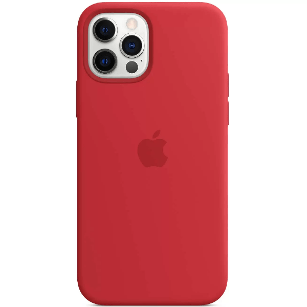 фото Чехол iphone 12/12 pro silicon case red (magsafe + анимация nfc) c logo nobrand