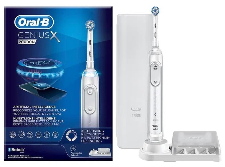 

Электрическая зубная щетка Oral-B Genius X 20000N белая, Genius X 20000N