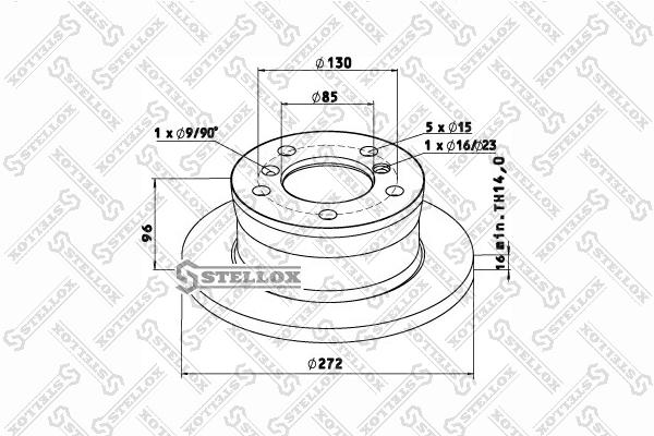 

Диск тормозной STELLOX 8500763SX