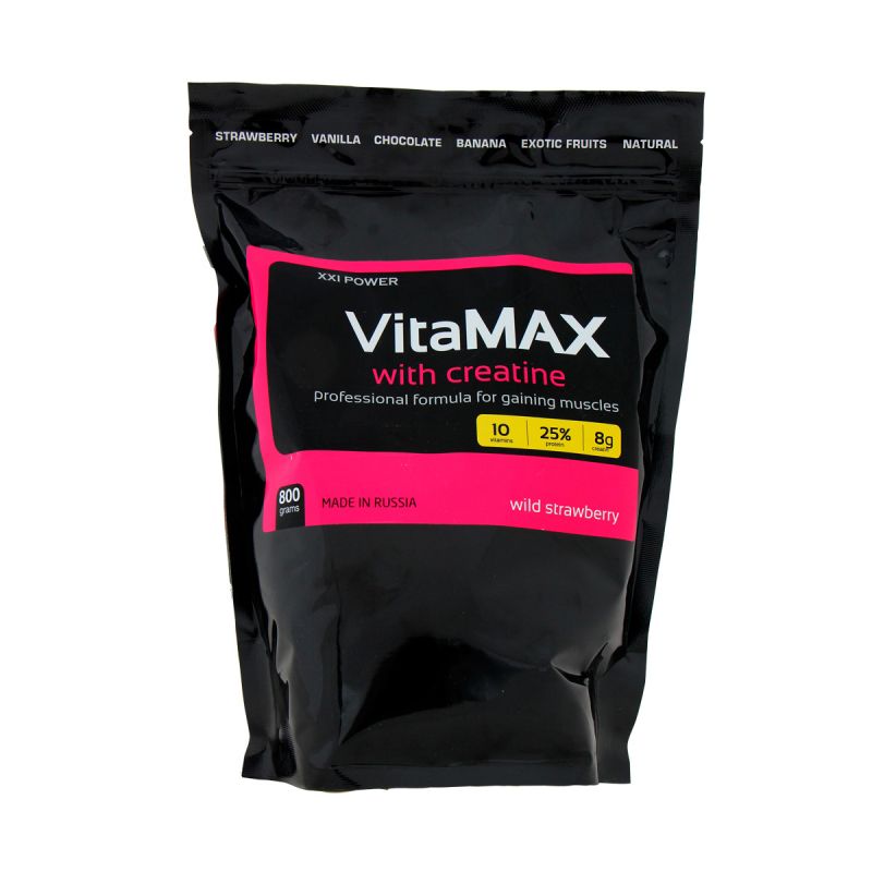 фото Гейнер xxi power vitamax + creatine, 800 г, wild strawberry