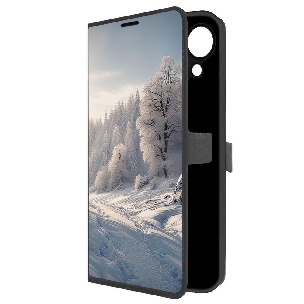 

Чехол-книжка Krutoff Eco Book для Tecno Spark Go 1 Снег (черный)
