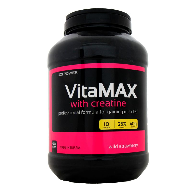 фото Гейнер xxi power vitamax + creatine, 4000 г, wild strawberry