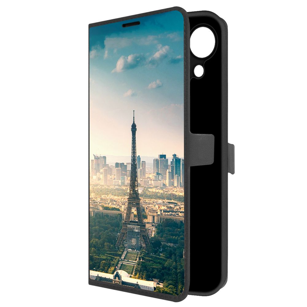 

Чехол-книжка Krutoff Eco Book для Tecno Spark Go 1 Франция, Эйфелева Башня (черный)