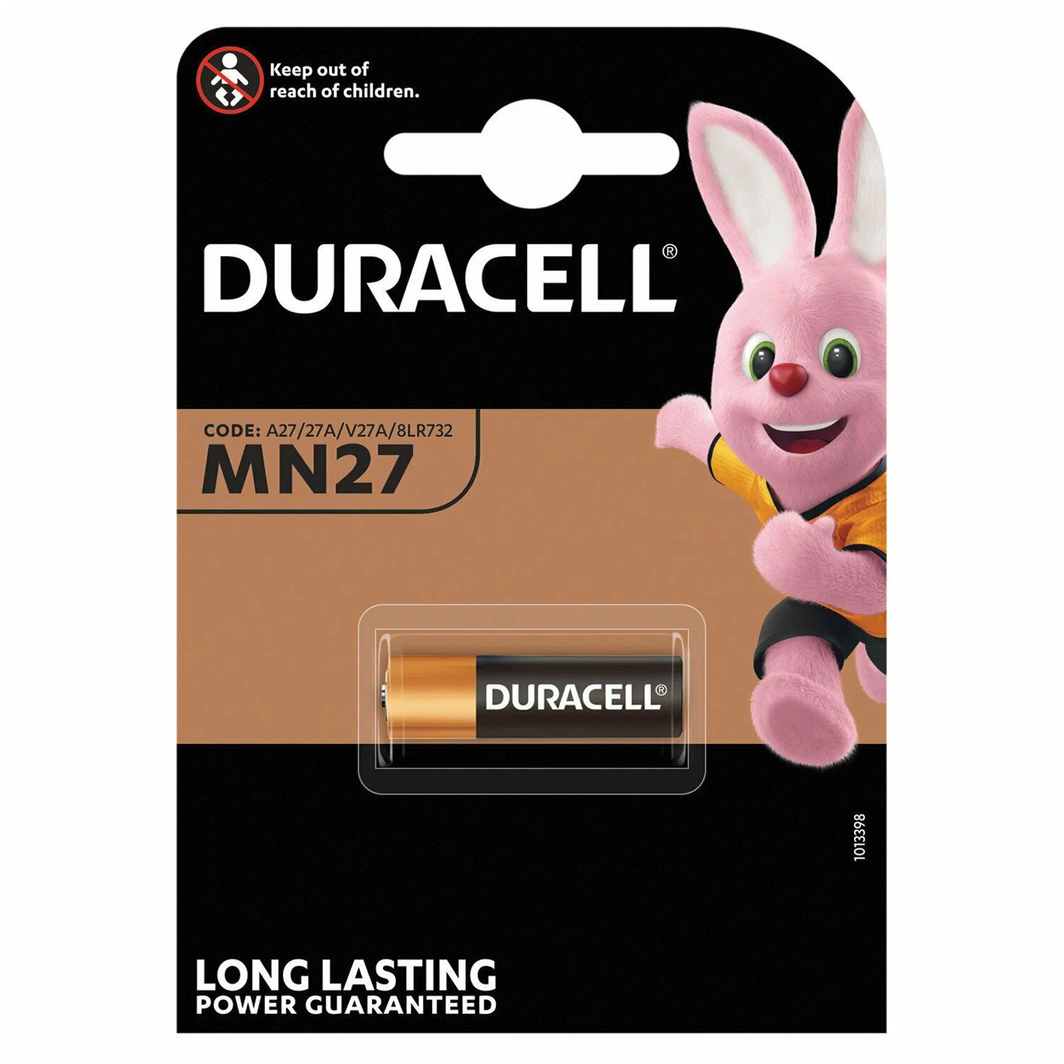 

Набор из 2 шт, Батарейка DURACELL MN27, Alkaline, в блистере, 12 В (450429)