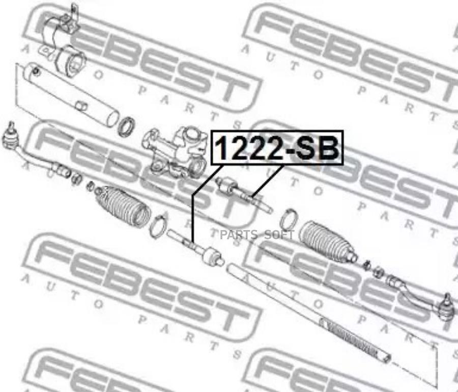 

FEBECT 1222SB 1222SB_тяга рулевая правая!\ Hyundai Solaris 1.4/1.6 10>