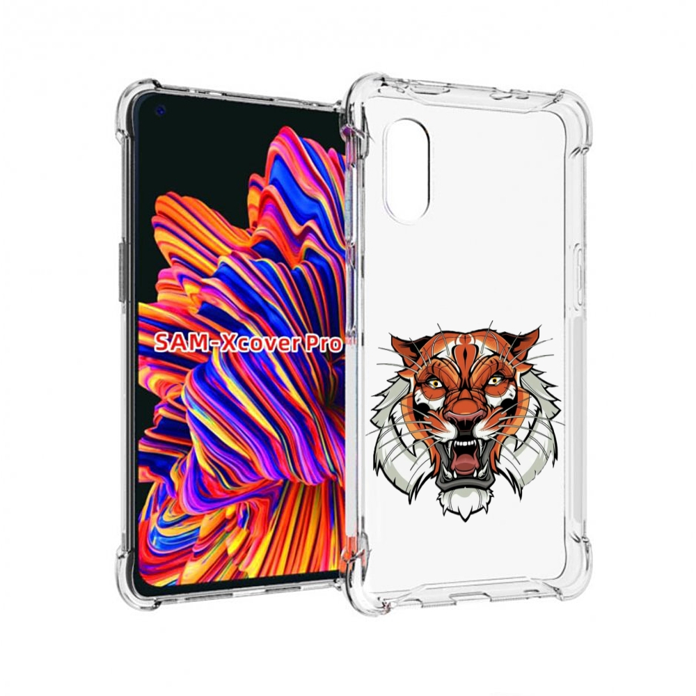 

Чехол MyPads оранжевый седой тигр для Samsung Galaxy Xcover Pro 1, Прозрачный, Tocco