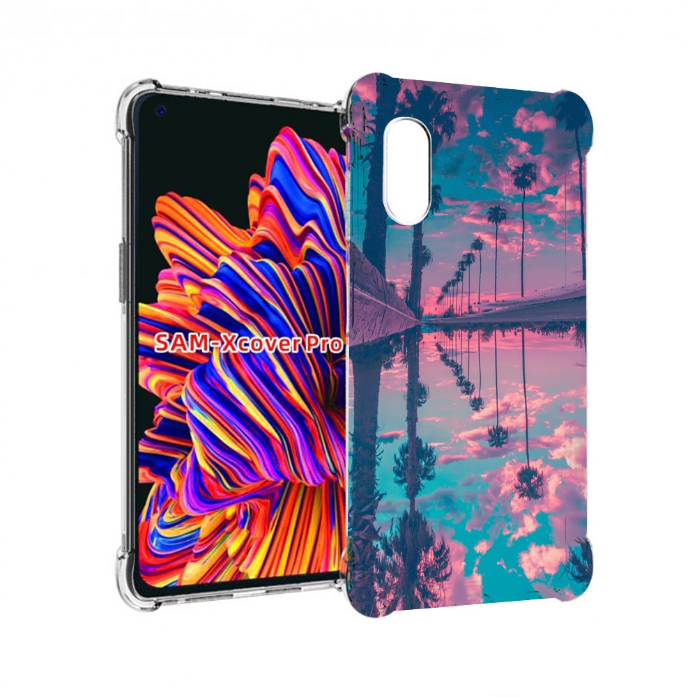 Чехол MyPads отражение-пальм для Samsung Galaxy Xcover Pro 1