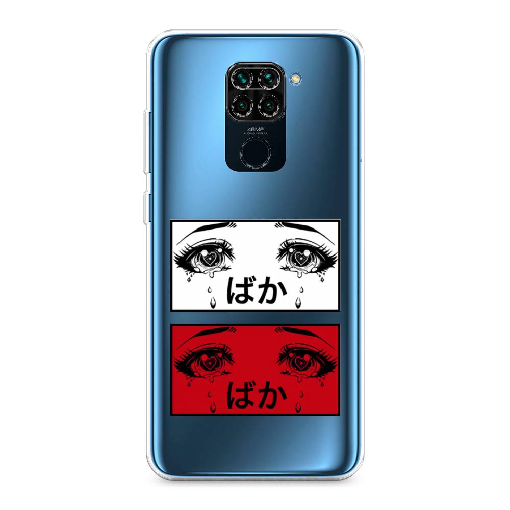 

Чехол на Xiaomi Redmi 10X/Redmi Note 9 "Красные глаза манга", Красный;белый;черный, 38150-4
