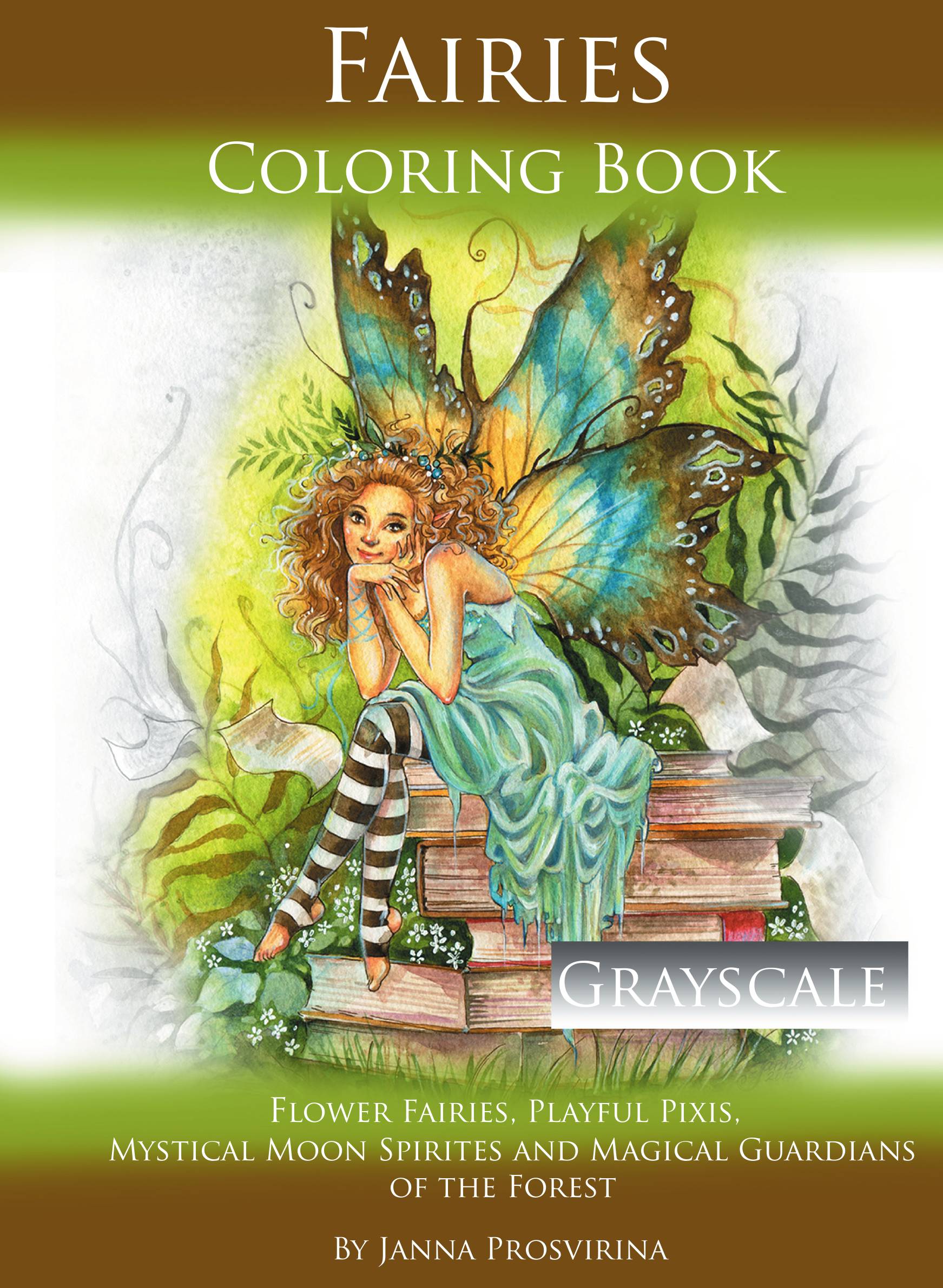 

Fairies Coloring Book Grayscale