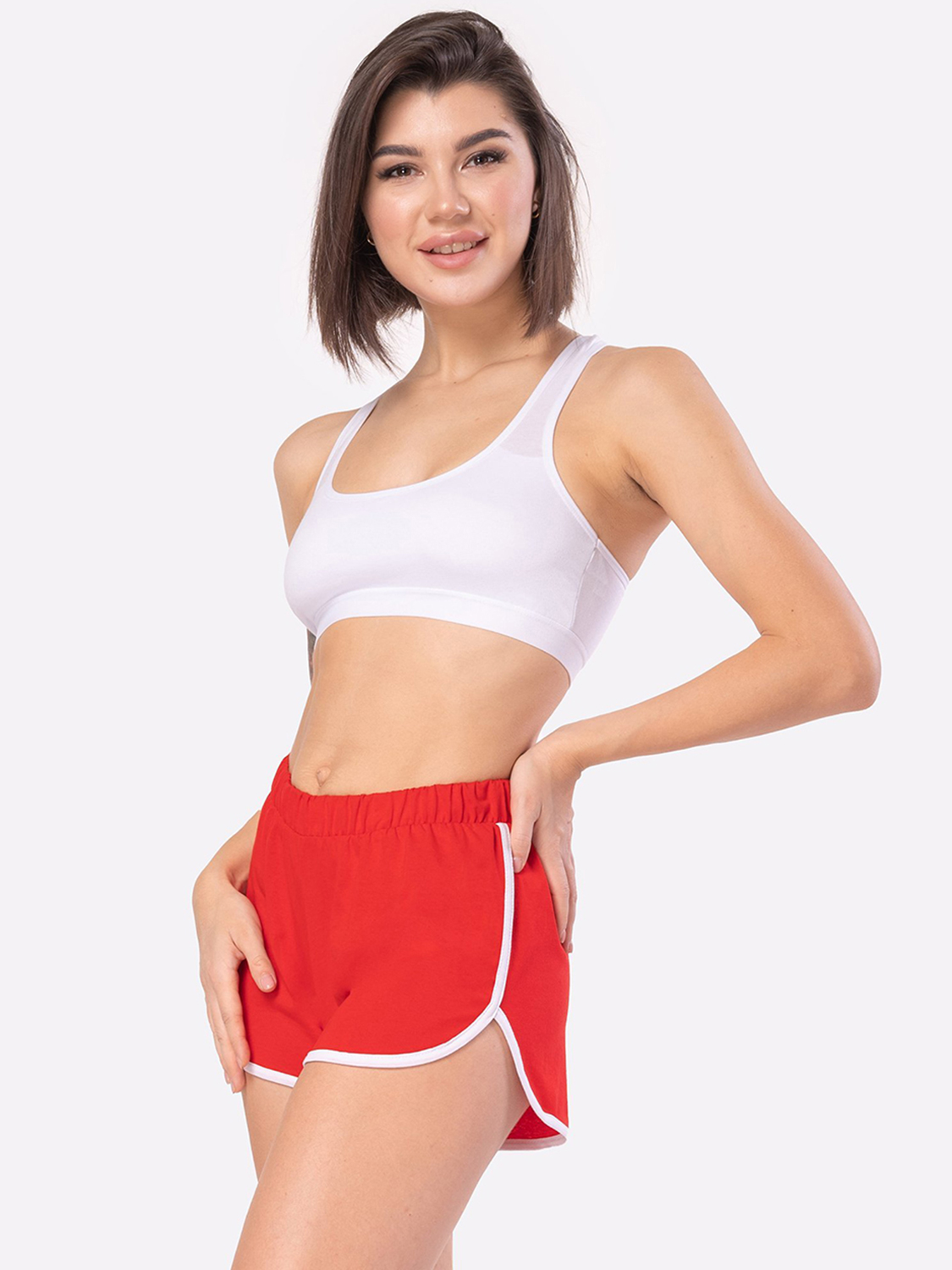Cпортивные шорты женские HappyFox 600 красные 44 RU
