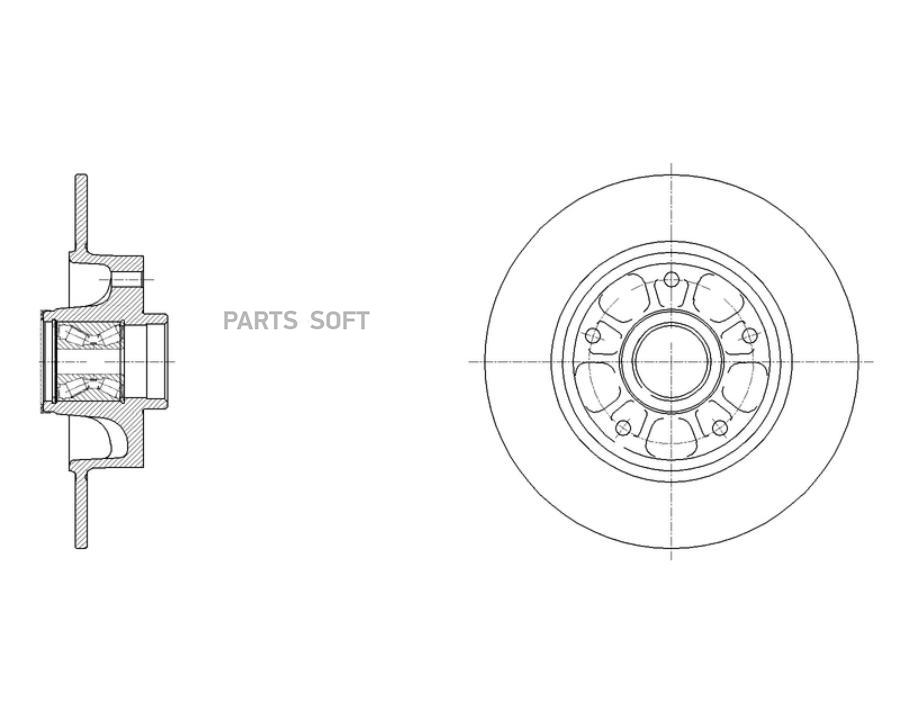 

G-BRAKE GR-03289 Диск тормозной G-brake GR-03289 (с подшипником) 1шт