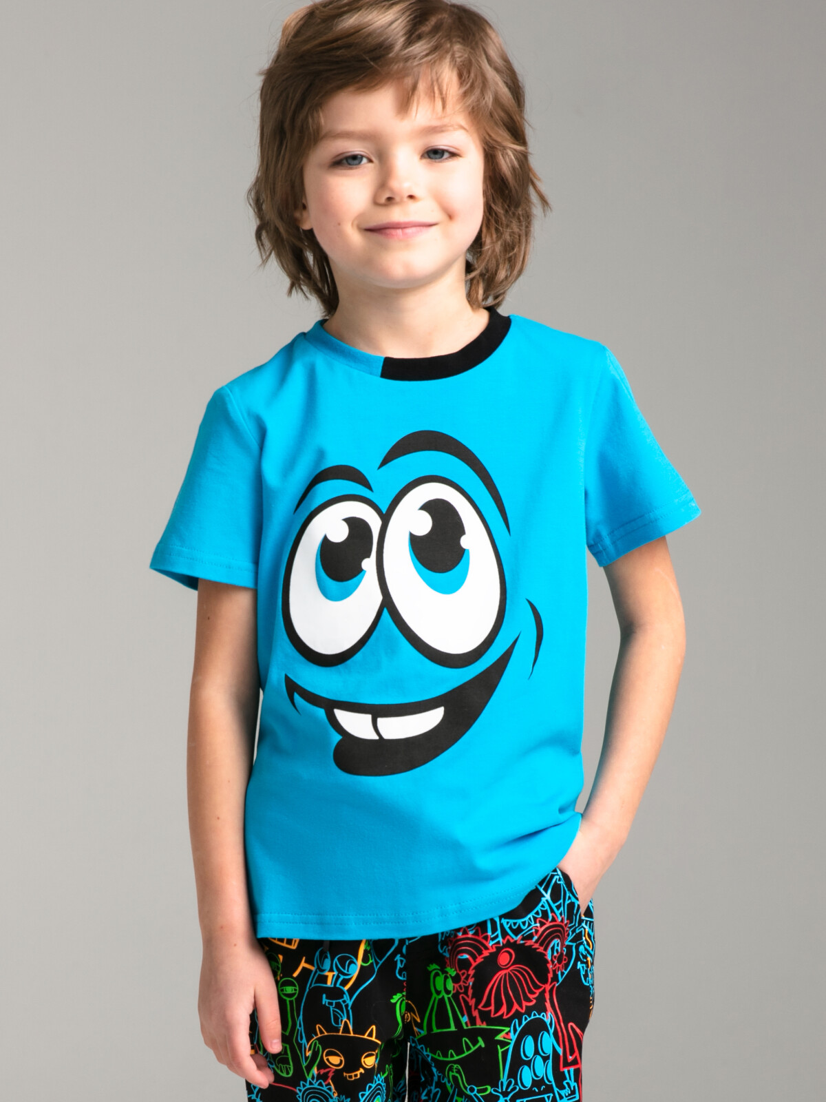 

Футболка детская PlayToday Kids 12312154, голубой, 98, 12312154