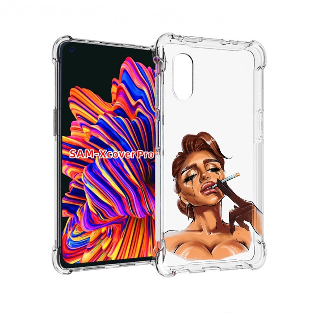 

Чехол MyPads плачущая-девушка-с-сигаретой женский для Samsung Galaxy Xcover Pro 1, Прозрачный, Tocco