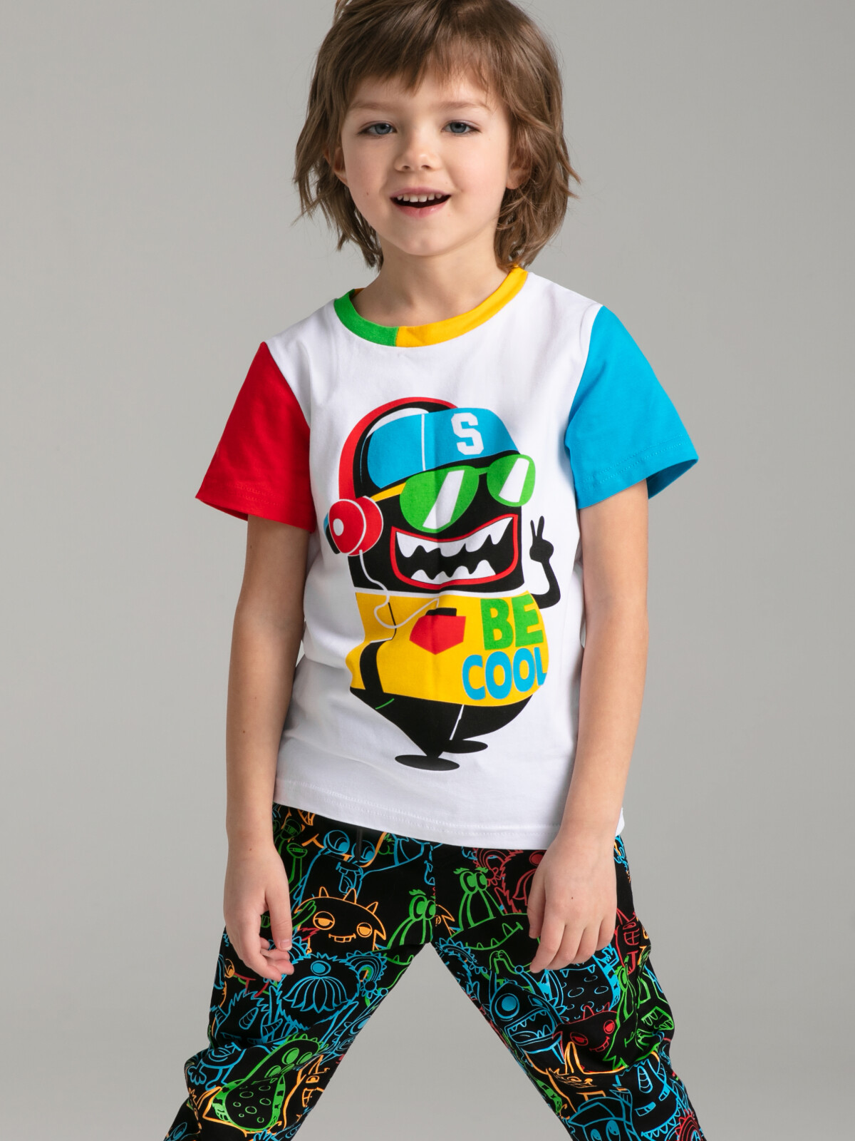 

Футболка детская PlayToday Kids 12312155, разноцветный, 98, 12312155
