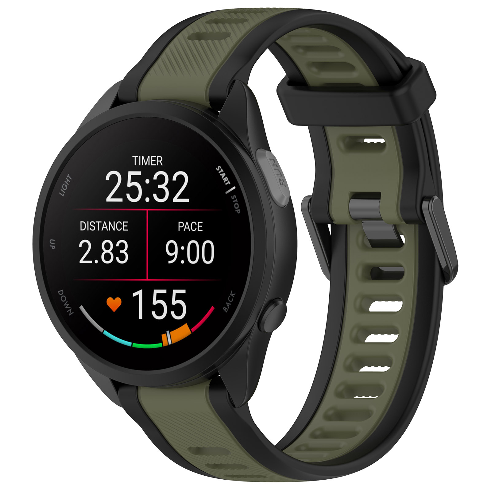

Силиконовый ремешок для Samsung, Amazfit, Garmin, Honor, 20 мм, черно-зеленый, Черный;зеленый, Samsung, Amazfit, Garmin, Honor, 20 мм
