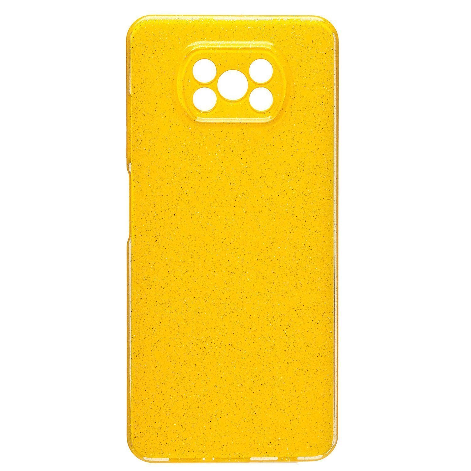 

Чехол для Xiaomi Poco X3 NFC (M2007J20CG), X3 Pro (M2102J20SG) с блестками 3 желтый