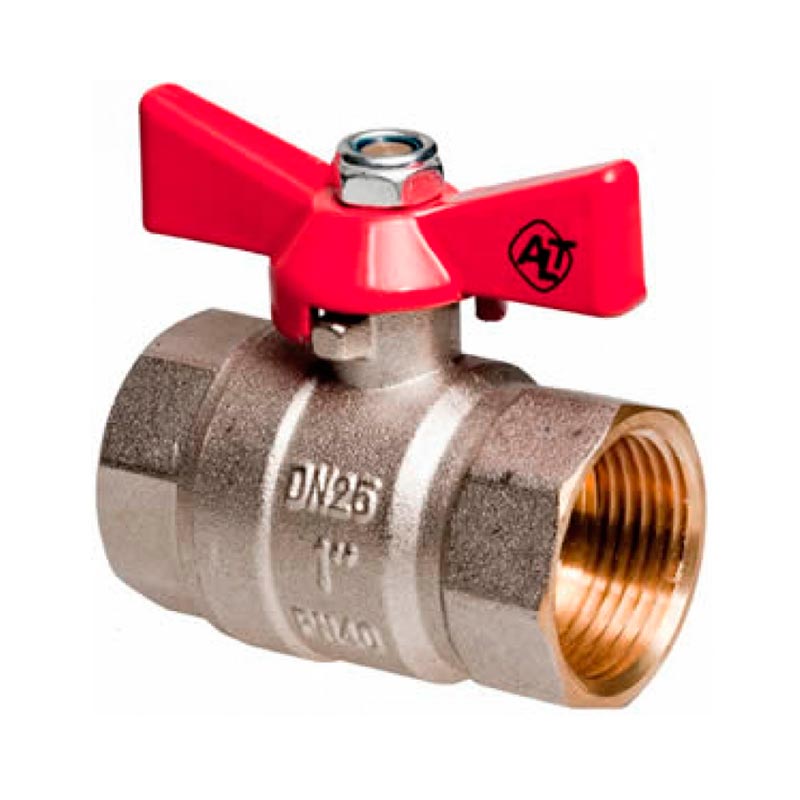 

Кран шаровой ALTSTREAM ручка бабочка 1/2" ВР, Красный