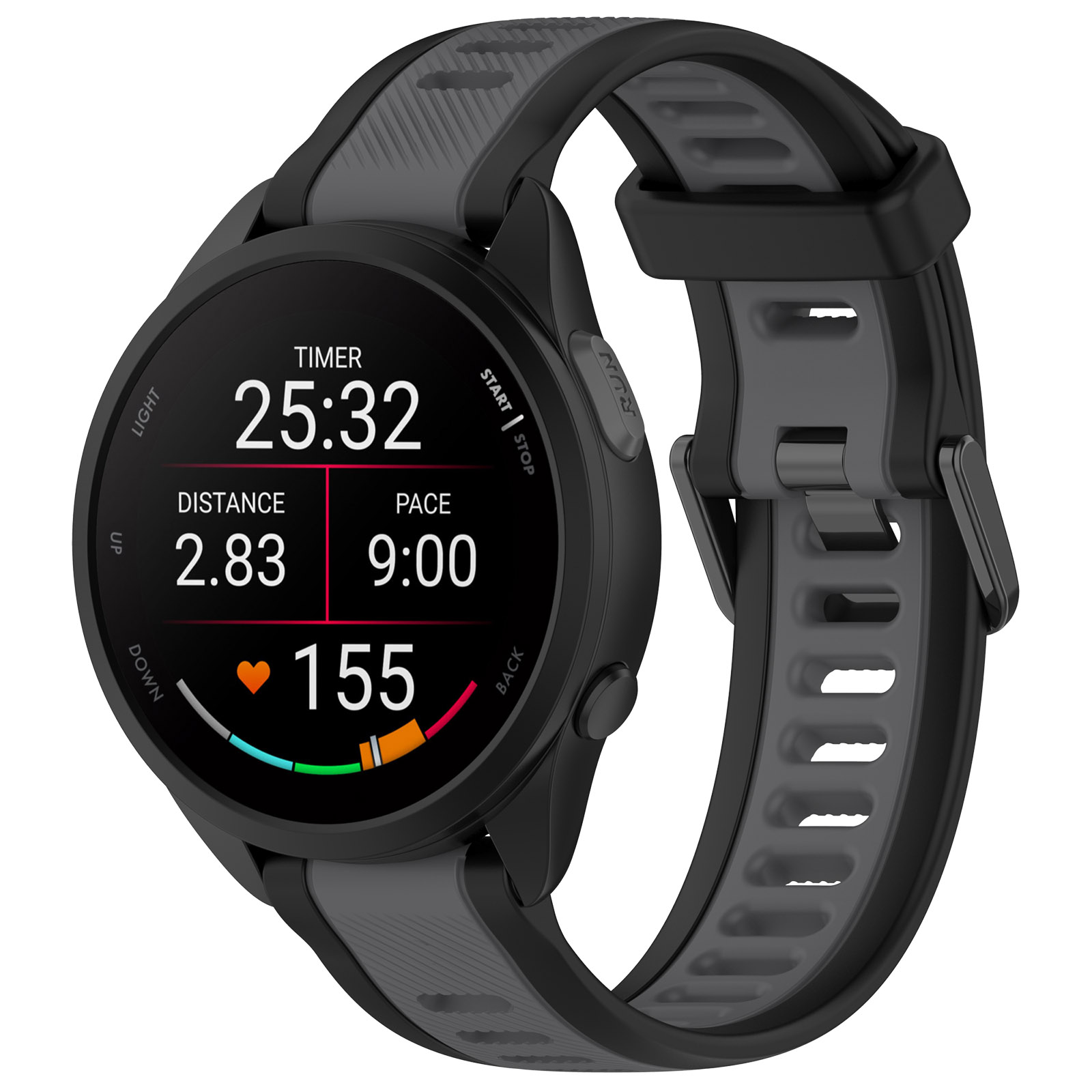 

Силиконовый ремешок для Samsung, Amazfit, Garmin, Honor, 20 мм, черно-серый, Черный;серый, Samsung, Amazfit, Garmin, Honor, 20 мм