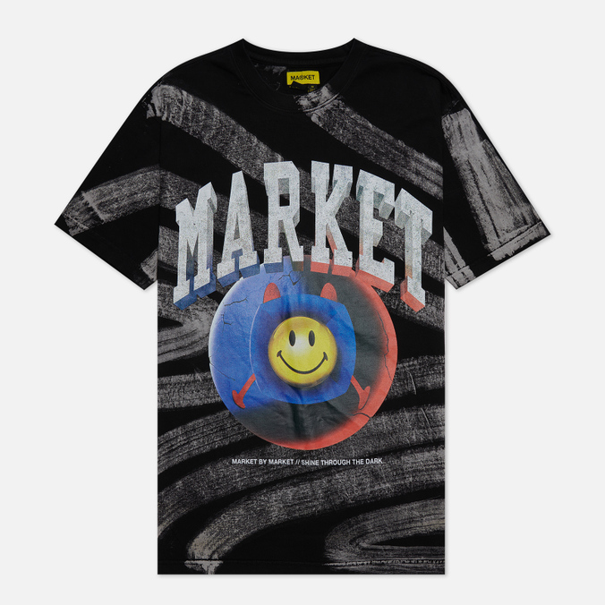 

Мужская футболка MARKET Smiley Happiness Within Tie-Dye чёрный, Размер L, Черный, Smiley Happiness Within Tie-Dye