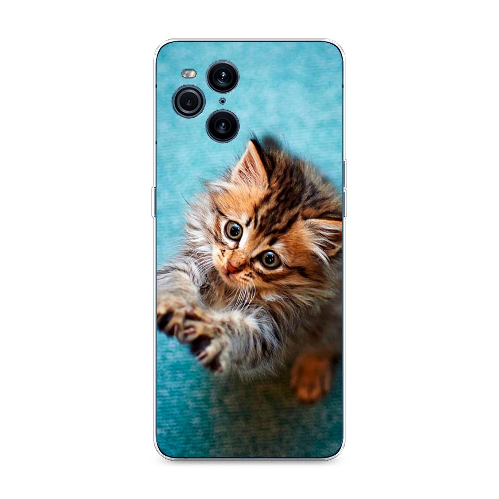 

Чехол Awog на Oppo Find X3 Pro "Котенок просит есть", Разноцветный, 255750-2