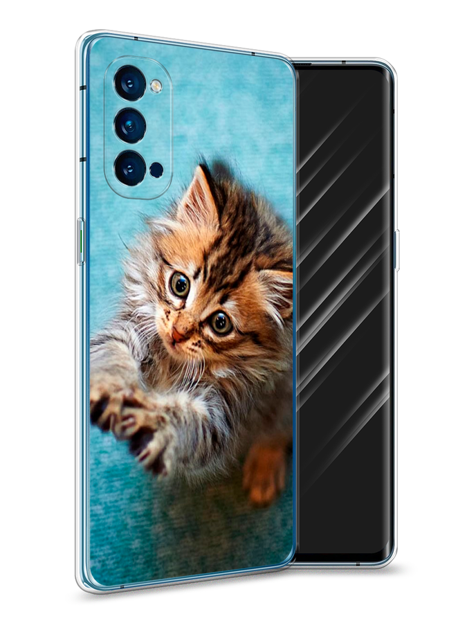 

Чехол Awog на Oppo Reno 4 Pro 5G "Котенок просит есть", Разноцветный, 253750-2