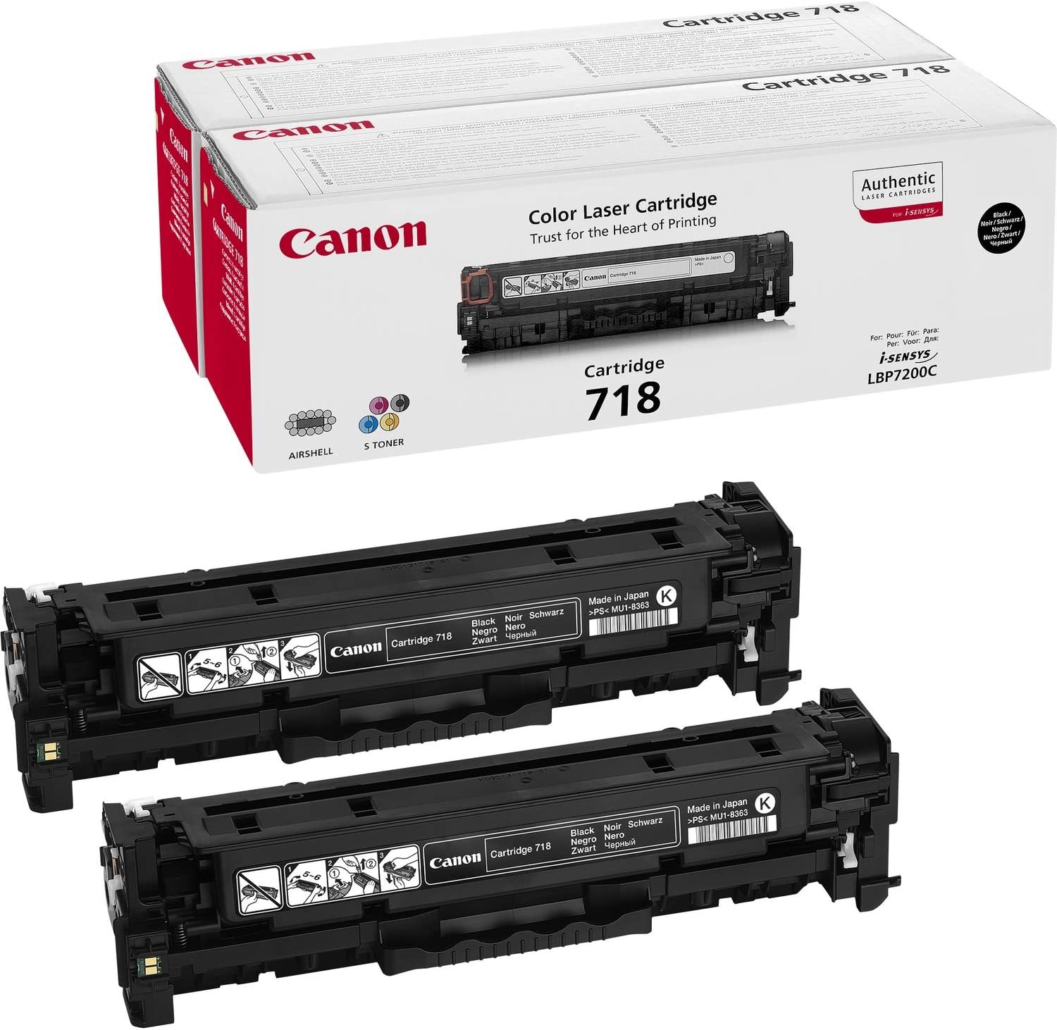 

Тонер-картридж для лазерного принтера Canon 718B (2662B017) черный, оригинальный, 718B