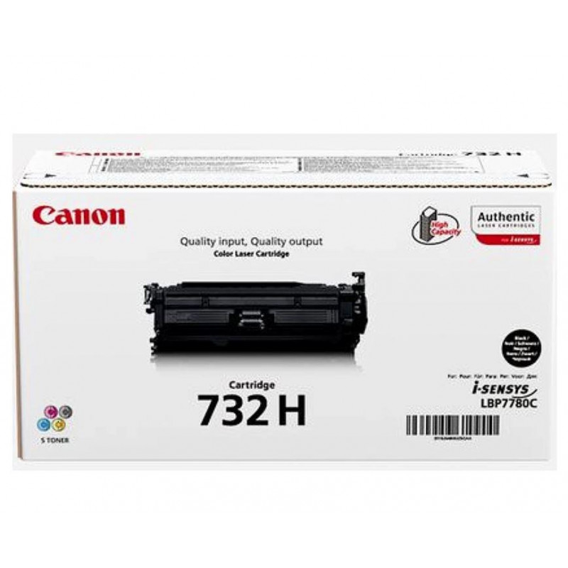 Тонер-картридж для лазерного принтера Canon 732H (6264B002) черный, оригинальный