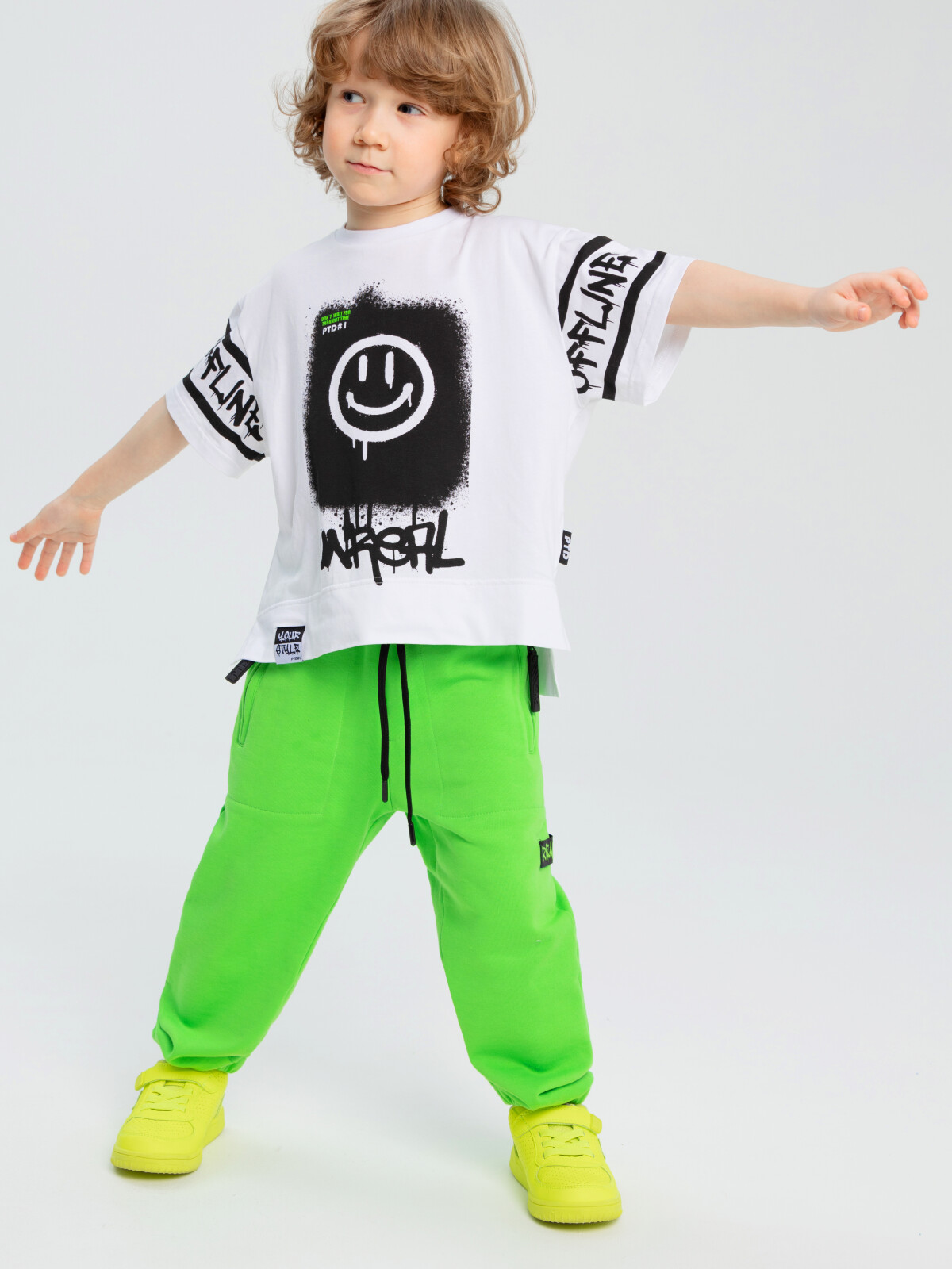 

Футболка детская PlayToday Kids 12312252, белый, разноцветный, 98, 12312252